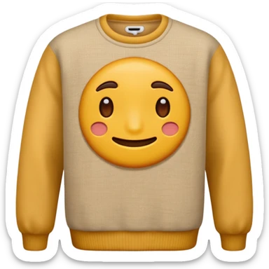 Suéter masculino cor bege, sem pessoa usando  sticker