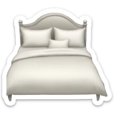 white luxery bed big plaide sticker