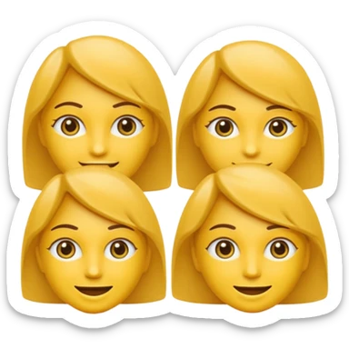 Emoji estilo WhatsApp com rosto amarelo clássico, expressão neutra com sobrancelhas muito bem marcadas, arqueadas e definidas, olhos semicerrados com leve atitude, boca com leve sorriso de confiança. sticker