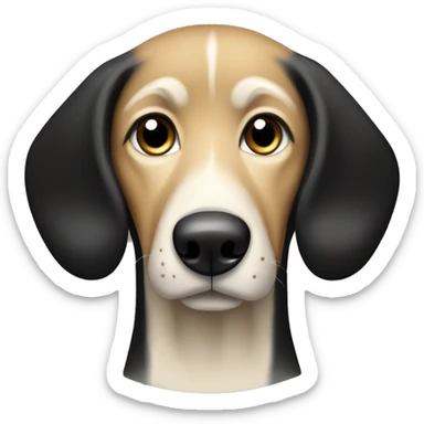 Finnish lapphound, black and beige sticker