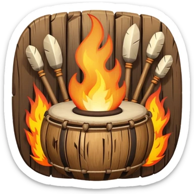 SHAMAN DRUM FIRE sticker