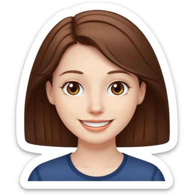 Pale skin, 3a hair brown, brown eyes sticker