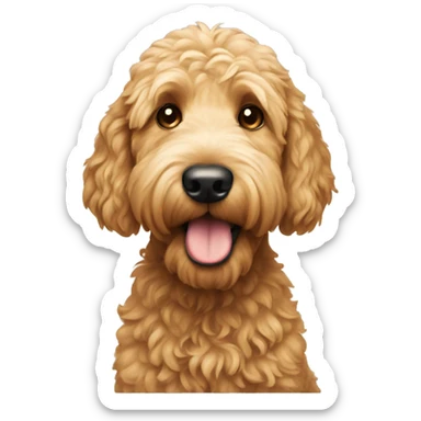Golden doodle dog sticker