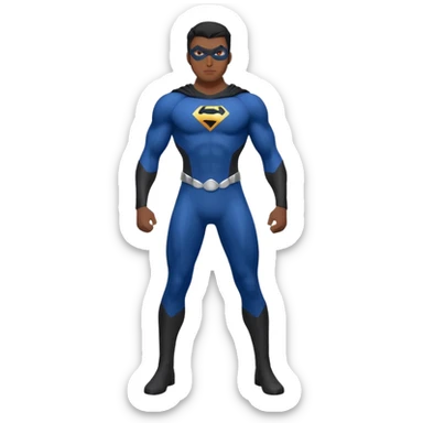 black superhero costume sticker