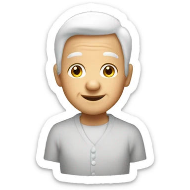 Grandpa, grandma, aunt, mom, dad, daughter, daughter, baby. White  sticker