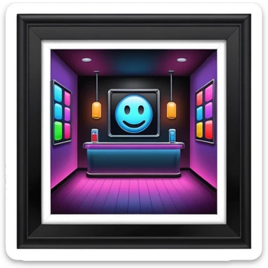 nightclub wtihout people sticker