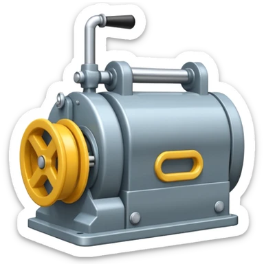 Crea un emoji de una maquina que sea una picadora de plastico sticker