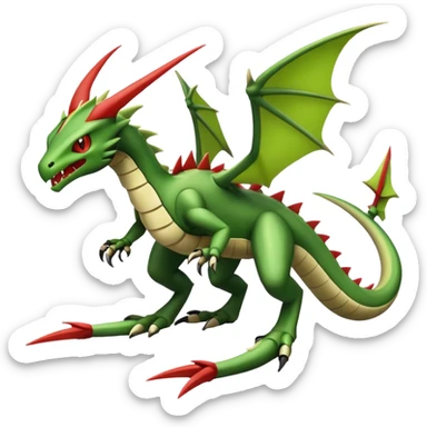 Flygon-Haxorus-hybrid-creature, (full body) sticker