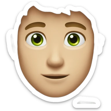 Posh-gym-boy-with-pearl-necklace-and-green-eyes-and-brown-hair sticker