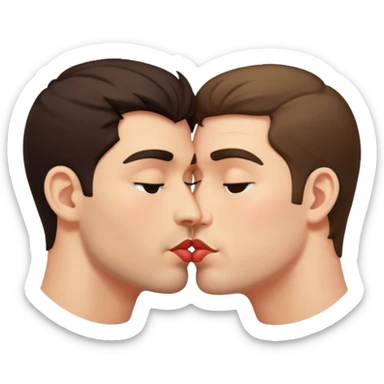 Two men kissing sticker