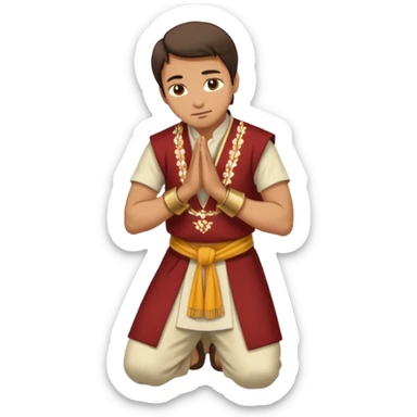 Man bowing taken from behind sticker