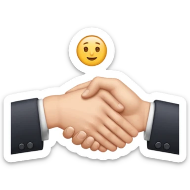 business handshake sticker