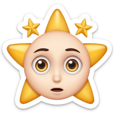 amazed face with star eyes sticker