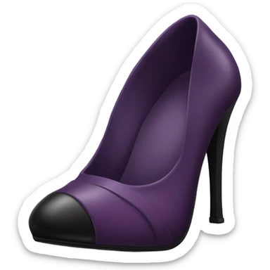 Realistic pair of plum purple and black closed toe heels sticker