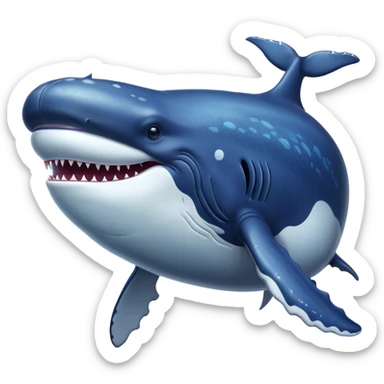 big humpback whale monster sticker