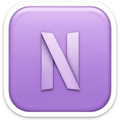 Netflix aesthetic "N" logo in pastel purple sticker