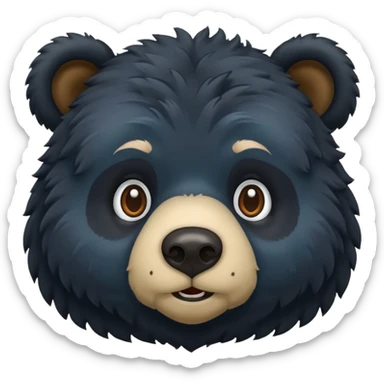 i wanna emoji head black bear for my bio sticker