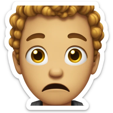 Very shock while crying sticker