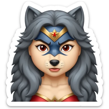  Wonderwoman wolf sticker
