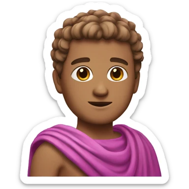 Roman man purple and pink toga  sticker