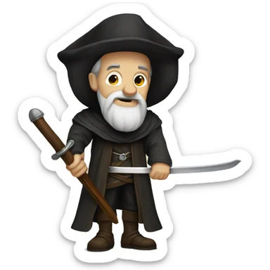 John Calvin with a sword  sticker