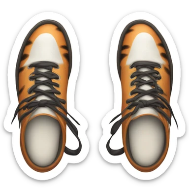 Pair of tiger paw shoes with big claws  sticker