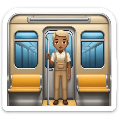 Rider holding grab bar,Metro Riders, inside metro train, no transparent, with background,full image , negative transparent. sticker