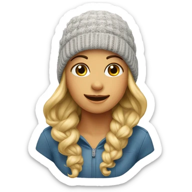 Meisje met muts sticker