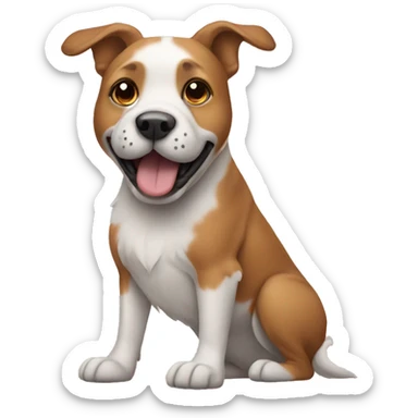 Dog with a pair of shoes sticker