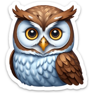 🦉 le mm hibou mais glacé  sticker