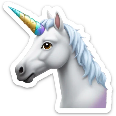 Unicorn with pigeon on the horn sticker
