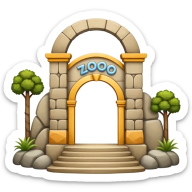 entrada de un zoo sticker