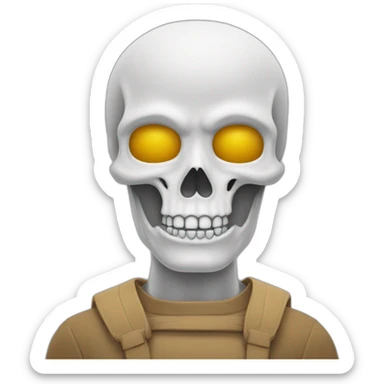 Une tête de squelette qui rigole sticker