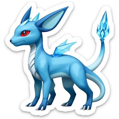 Salandit-Glaceon-Salamence-hybrid-fusion (full body) sticker
