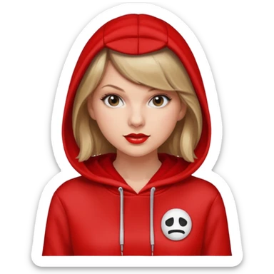 taylor swift puts on la casa de papel hoodie  sticker