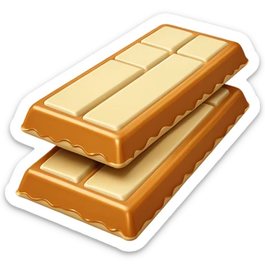 Salted caramel white chocolate bar sticker