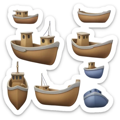 Periwinkle color realistic vessel sticker