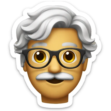 Brazilian with mustache and glasses sticker