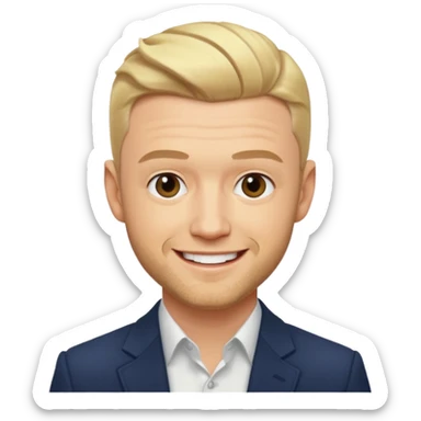 Justin Timberlake with blonde hair sticker
