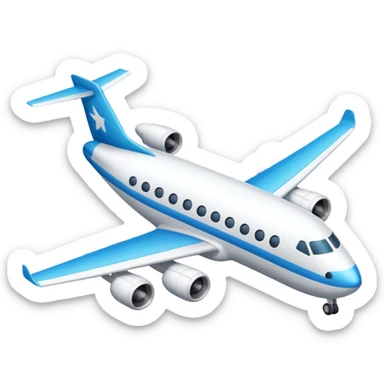 avion blanco mas sencillo sticker
