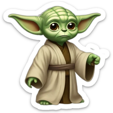 bebe yoda qui fait un pouce en l air sticker