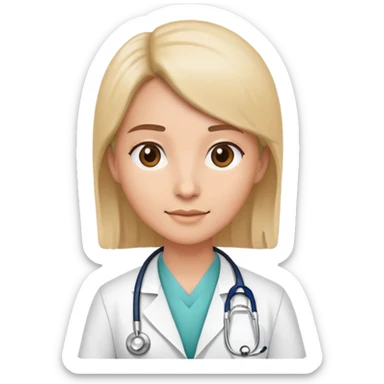 doctor with stethoscope sticker