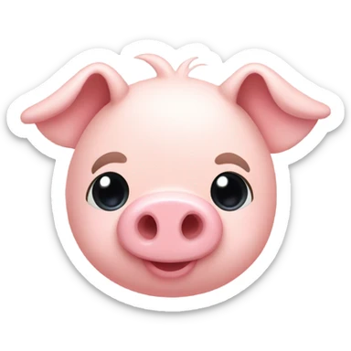 stuffed pig cute sticker