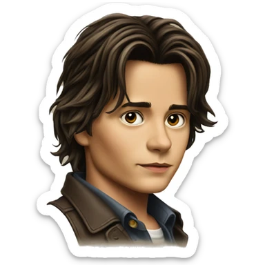 Young johnny depp sticker