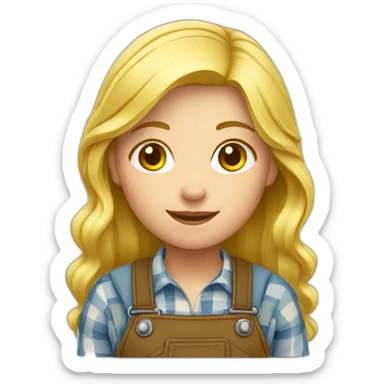 Farmer girl blond sticker