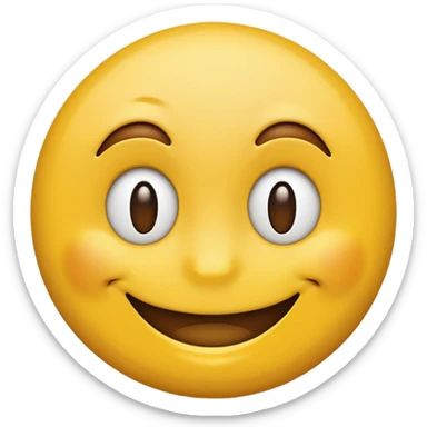 Half yellow half brown. No background. Make it look like an emoji. In smiley format. No hair sticker