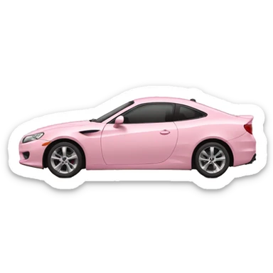 light pink car sticker