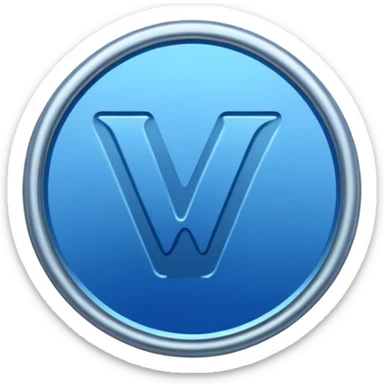 A round blue tick, like an official medal, with regular wavy edges and equal-sized ridges all around. sticker