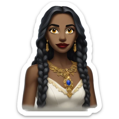 US president Jasmine in Warcraft style, oil paint, mysterious eyes, intricate lips, masterpiece pose, odd perspective, beautiful, desirable, logical, midsommar, ikea sticker