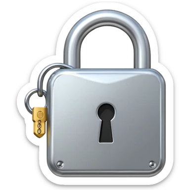 unlocked padlock sticker